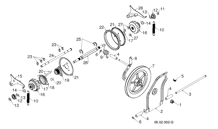 Drive 2 Diagram and Parts List for ST224 (97046860100)(2020-05) Husqvarna Snow Blower