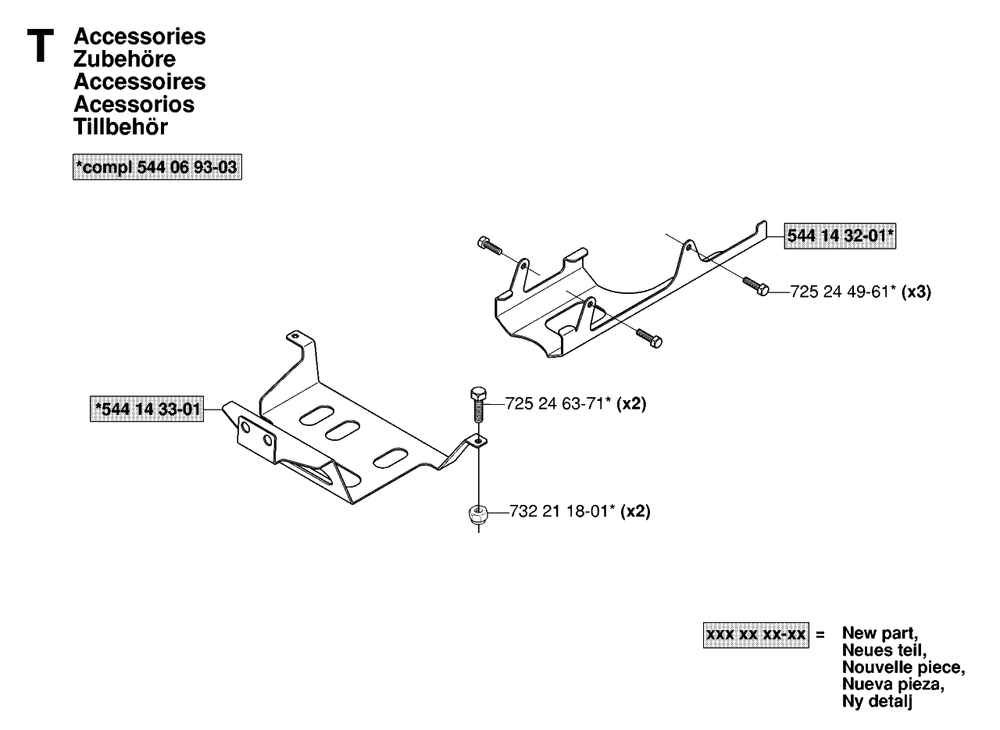Accessories Diagram and Parts List for R13AWD (965079901)(2006-01) Husqvarna Lawn Tractor