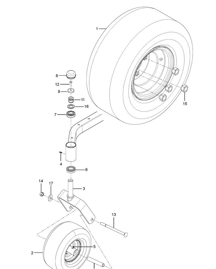 Wheels And Tires Diagram and Parts List for Z248F (96795390200)(2018-09) Husqvarna Lawn Mower