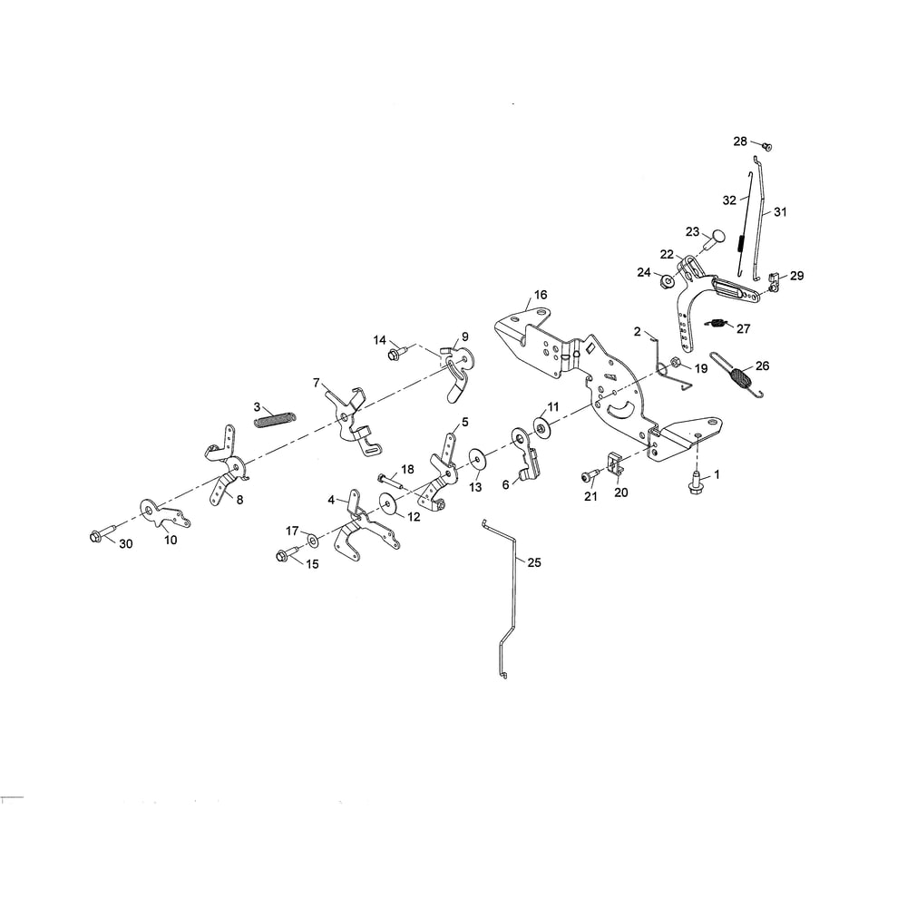 Engine >> Engine Controls Diagram and Parts List for LGT2654-96045004700  Husqvarna Lawn Tractor
