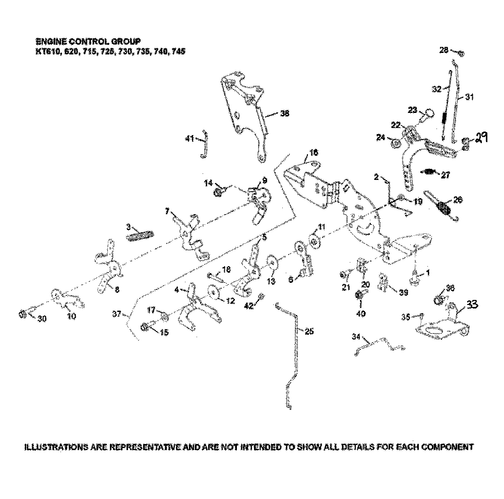 Engine control Diagram and Parts List for LGT48DXL-96043026000  Husqvarna Lawn Tractor