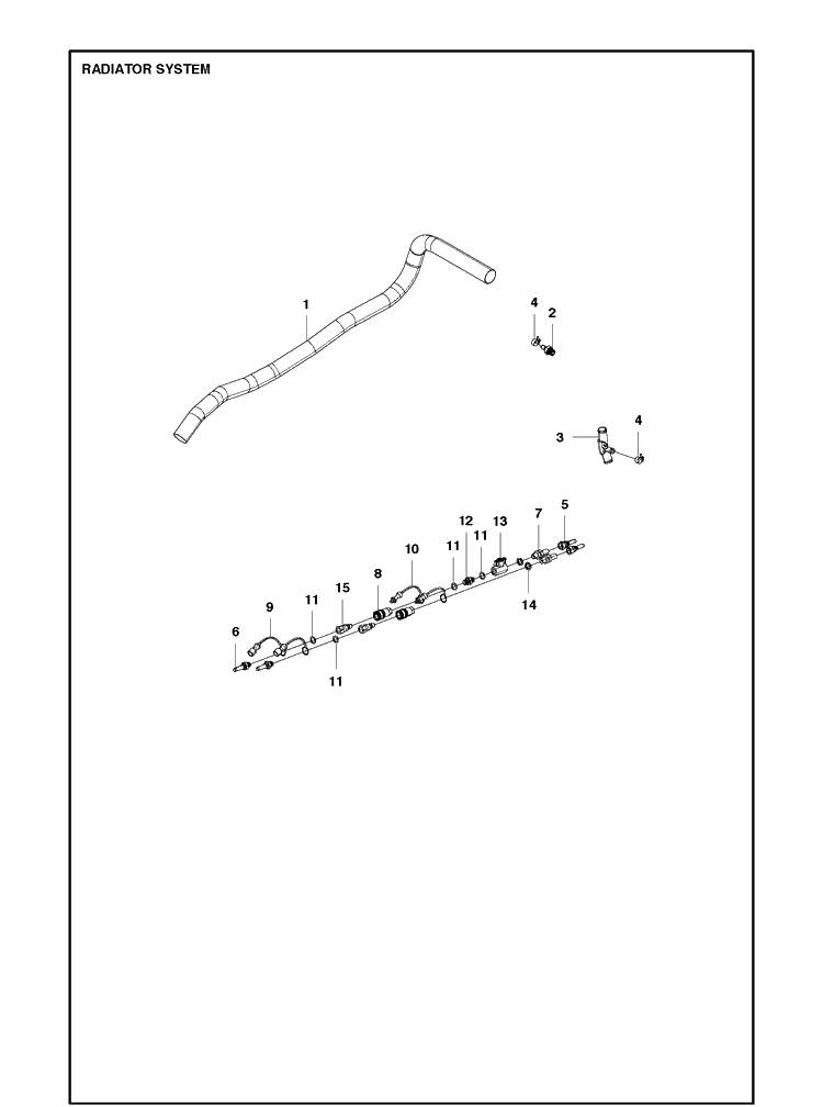 Radiator Diagram and Parts List for P520D (967602001)(2016) Husqvarna Lawn Mower