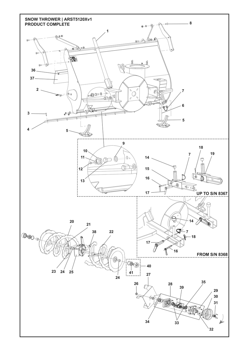 Complete Product Diagram and Parts List for ARST5125XV1  Husqvarna Lawn Tractor Accessories