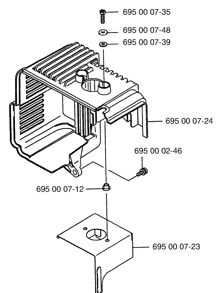 Shroud Diagram and Parts List for 155BT (Carb II)(2001-04) Husqvarna Leaf Blower / Vacuum