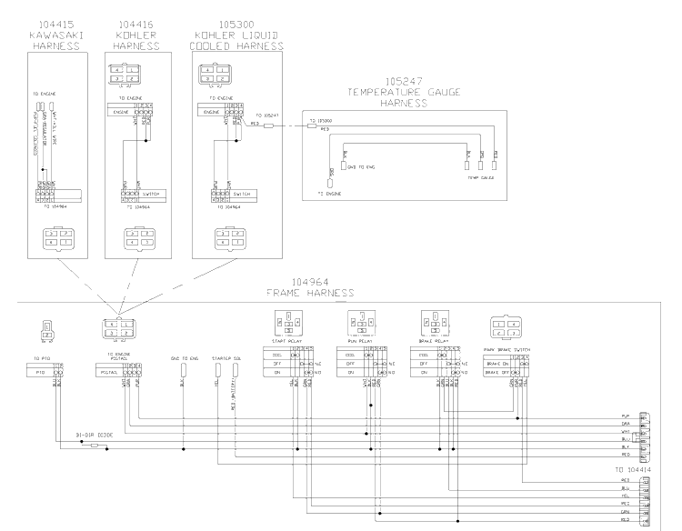 Wiring Diagram Diagram and Parts List for ZTH7227KOB (968999225) (033600000 and Up)(2004-09) Husqvarna Lawn Mower