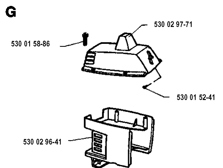 Cover Diagram and Parts List for 26LC 19931800001-Current Husqvarna Edger