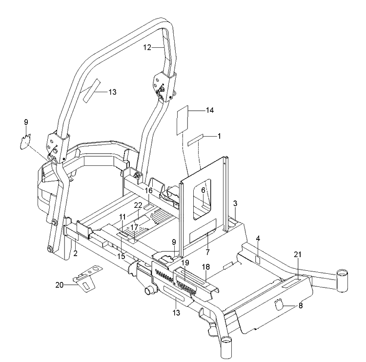 Decals Diagram and Parts List for PZ29 (9665580100)(2019-05) Husqvarna Lawn Mower