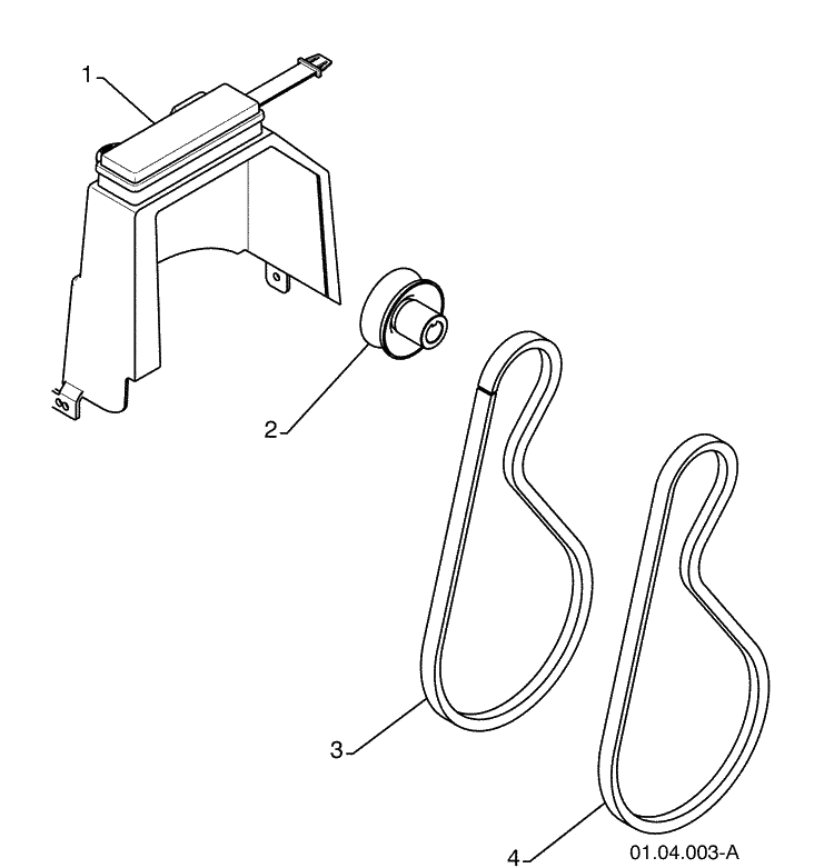 Belts Diagram and Parts List for 924SB (96193003500)(2008-10) Husqvarna Snow Blower