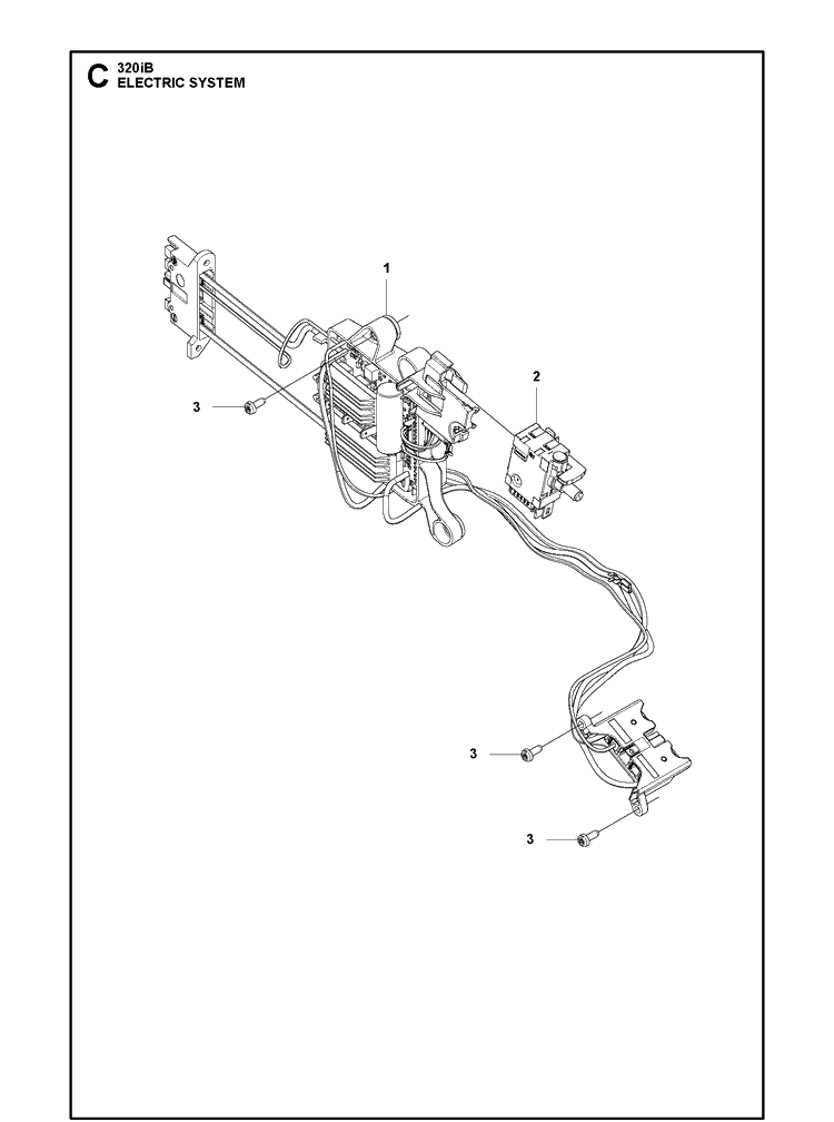 Electrical Diagram and Parts List for 320IB  Husqvarna Leaf Blower / Vacuum