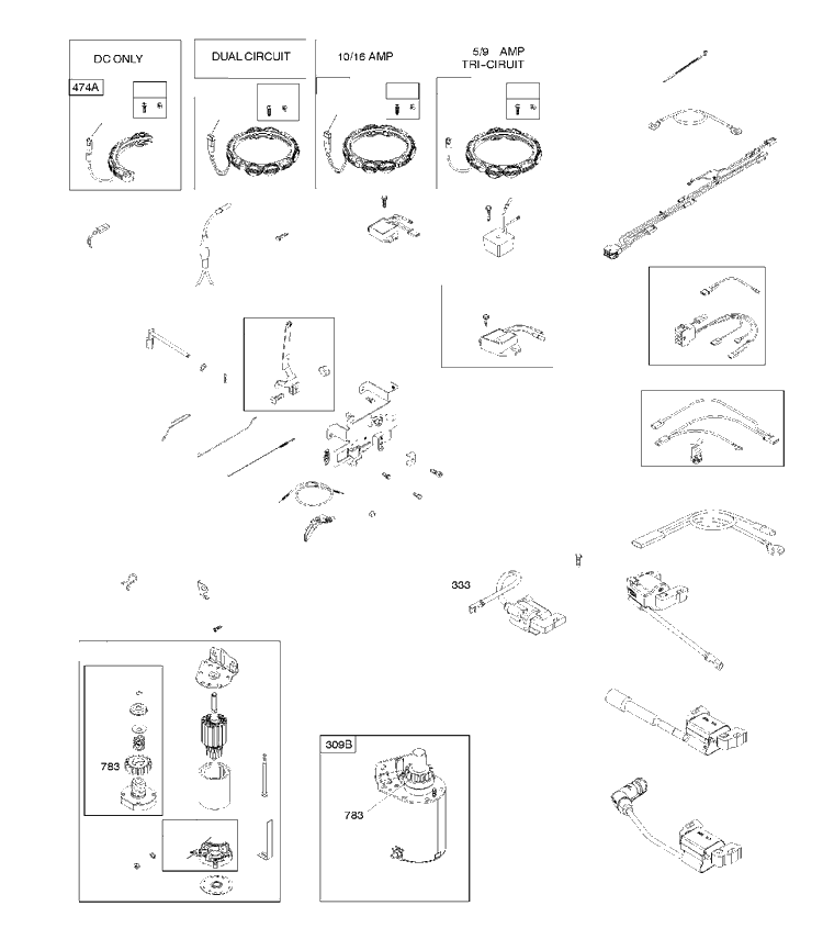 Controls Diagram and Parts List for 31Q5070005H1 2017-01 Husqvarna Engine