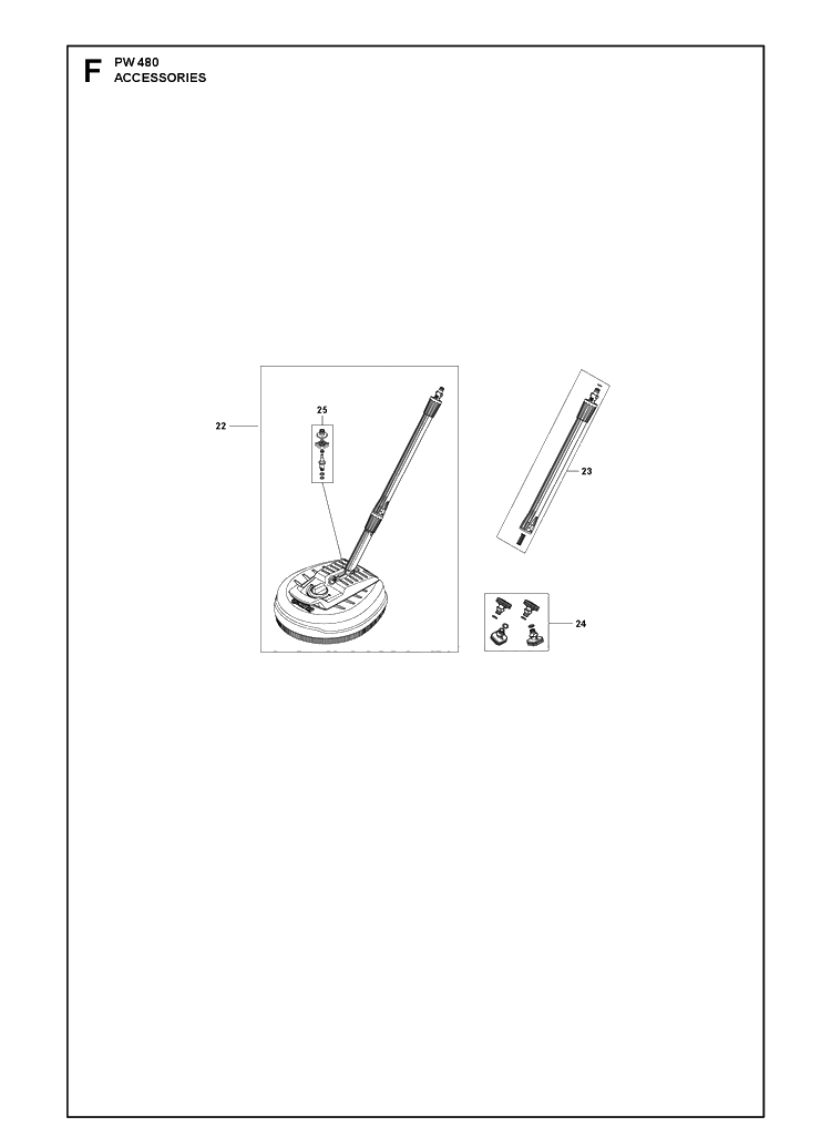Accessories Diagram and Parts List for PW480 (970468301)(2021-01) Husqvarna Pressure Washer