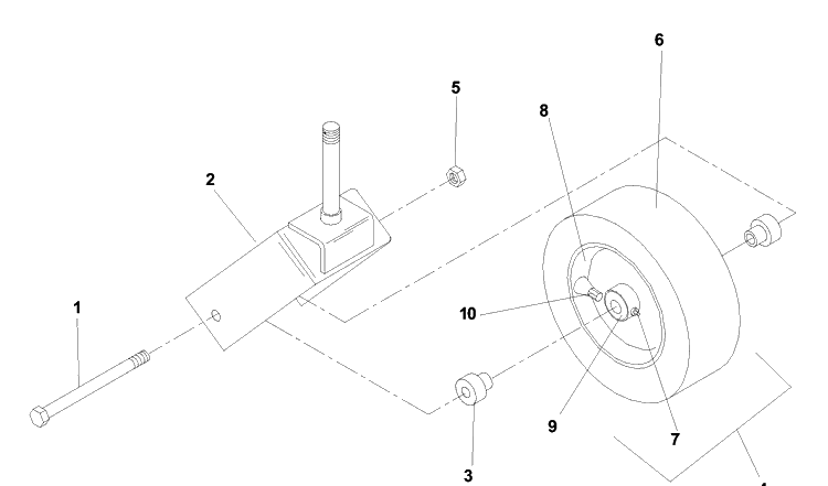 Caster Assembly Diagram and Parts List for BZ6134D (968999214)(2003-03) Husqvarna Lawn Mower