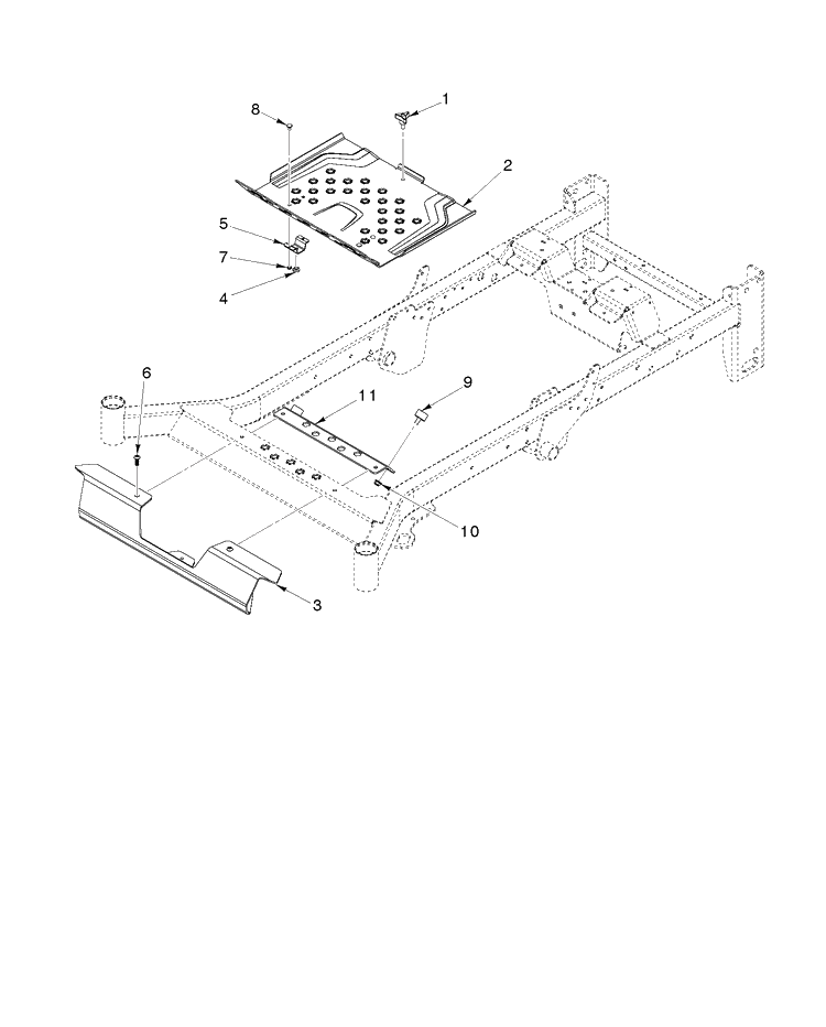 Frame - Foot Plate Diagram and Parts List for Z454 (96798470101)(2020-04) Husqvarna Lawn Mower