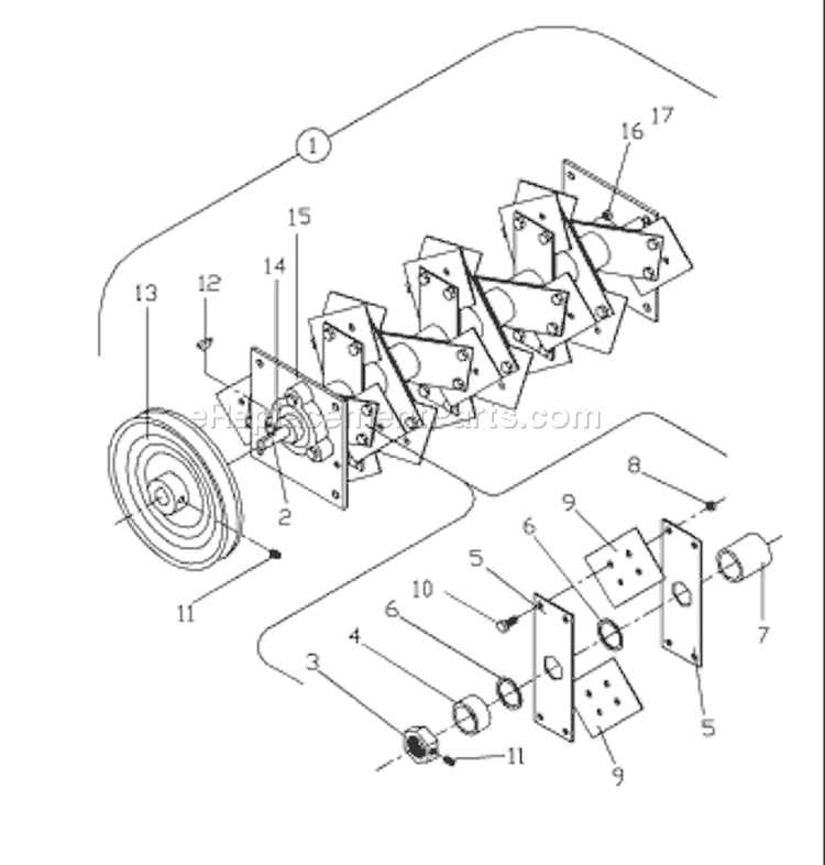 Page A Diagram and Parts List for DTB20 DTB 20 Husqvarna Dethatcher