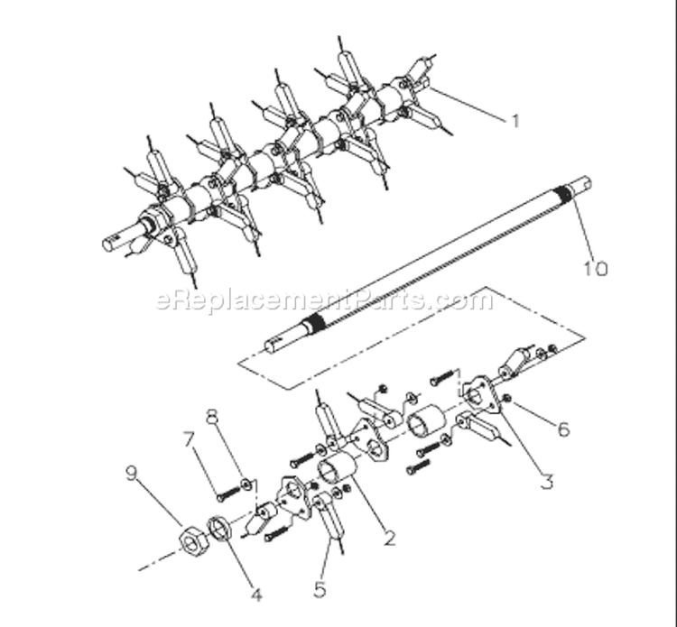 Page F Diagram and Parts List for DTB20 DTB 20 Husqvarna Dethatcher
