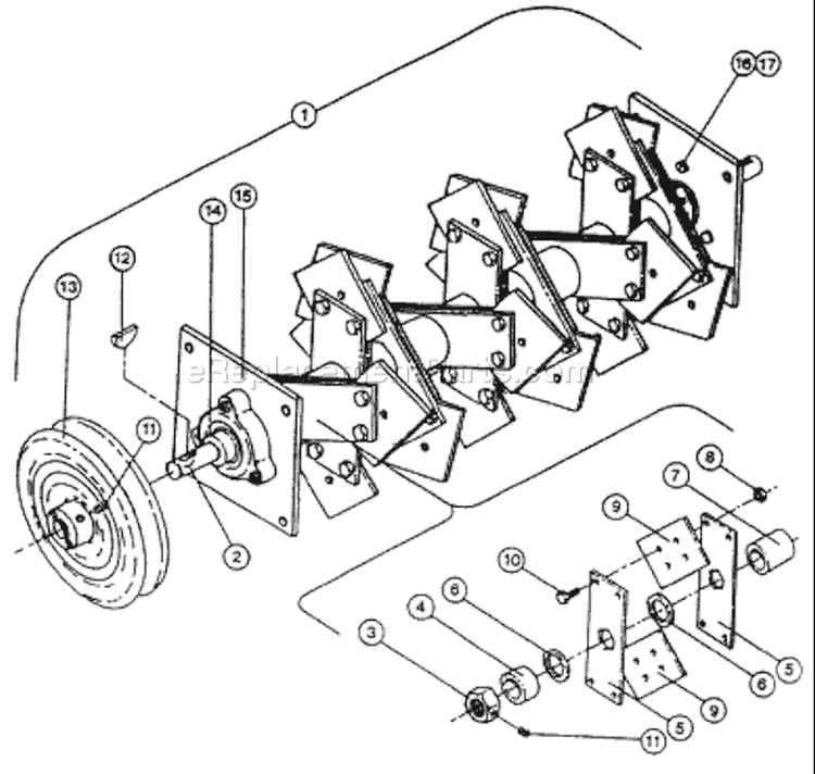 Page A Diagram and Parts List for DT20 DT 20 Husqvarna Dethatcher