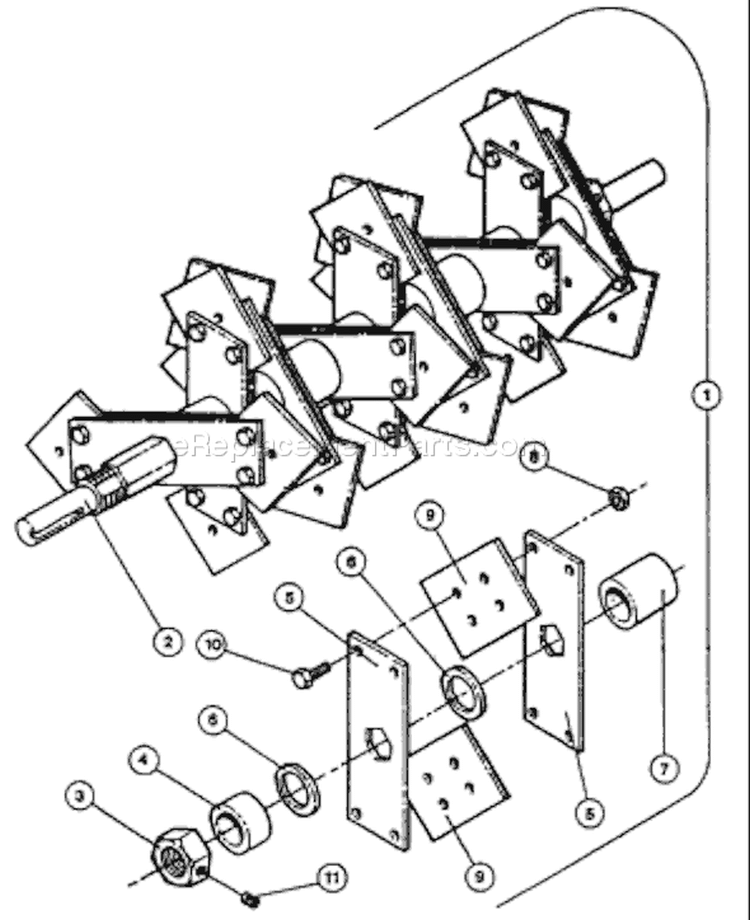 Page E Diagram and Parts List for DT20A DT 20 A 539104746-02 -2000-05 Husqvarna Dethatcher