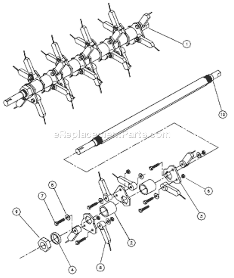 Page F Diagram and Parts List for DT20 DT 20 Husqvarna Dethatcher