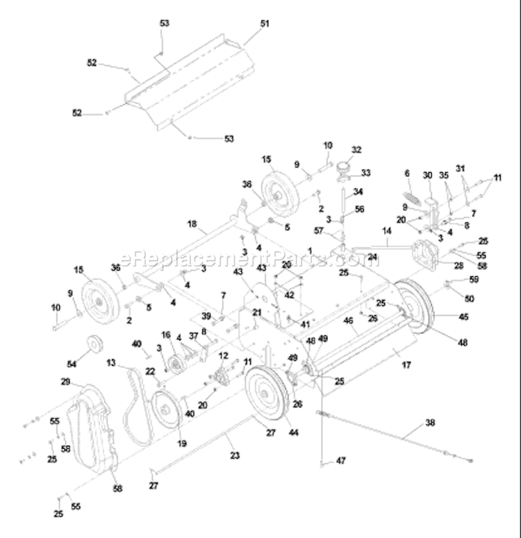 Page B Diagram and Parts List for DT22NF DT 22 NF NEFA -968999247 -2005-07 Husqvarna Dethatcher