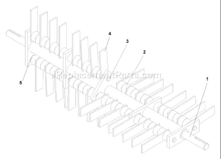 Page E Diagram and Parts List for DT22NF DT 22 NF NEFA -968999247 -2005-07 Husqvarna Dethatcher