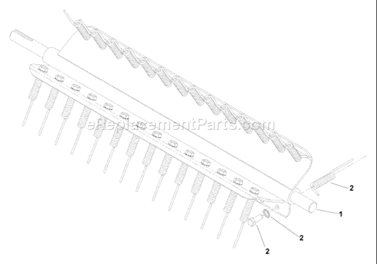 Page H Diagram and Parts List for DT22NF DT 22 NF NEFA -968999247 -2005-07 Husqvarna Dethatcher