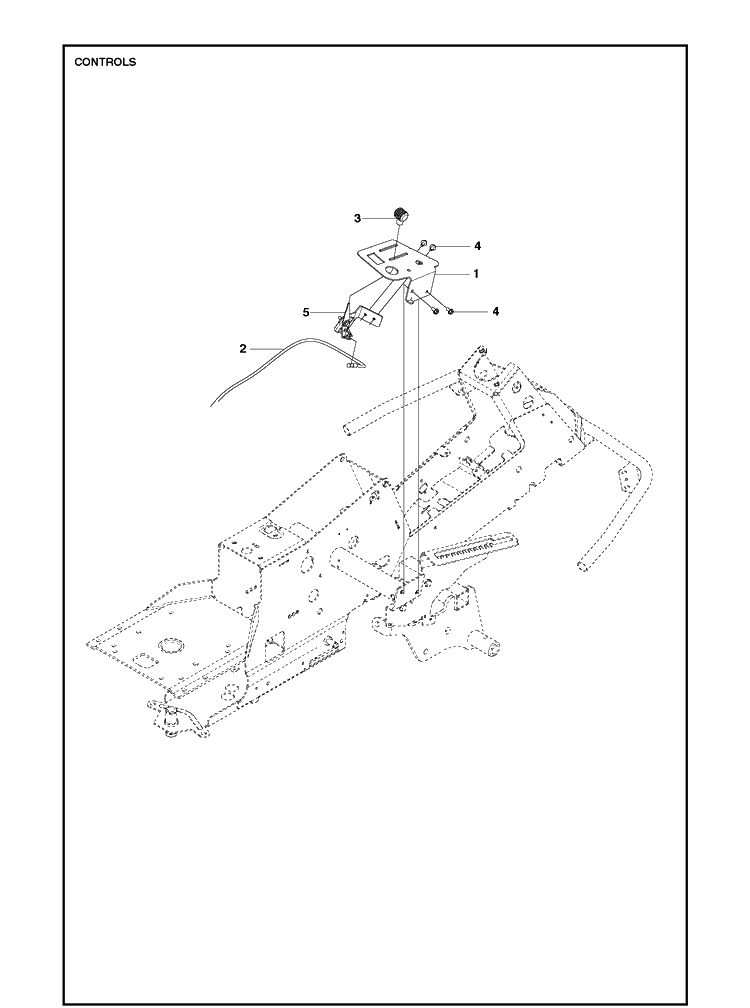 Controls Diagram and Parts List for R216 AWD Husqvarna Lawn Mower