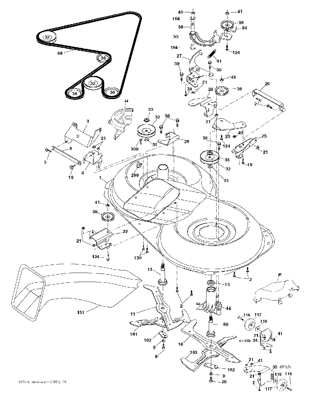 Mower Deck / Cutting Deck Diagram and Parts List for CTH200TWIN (96061026200)(2010-01) Husqvarna Lawn Tractor