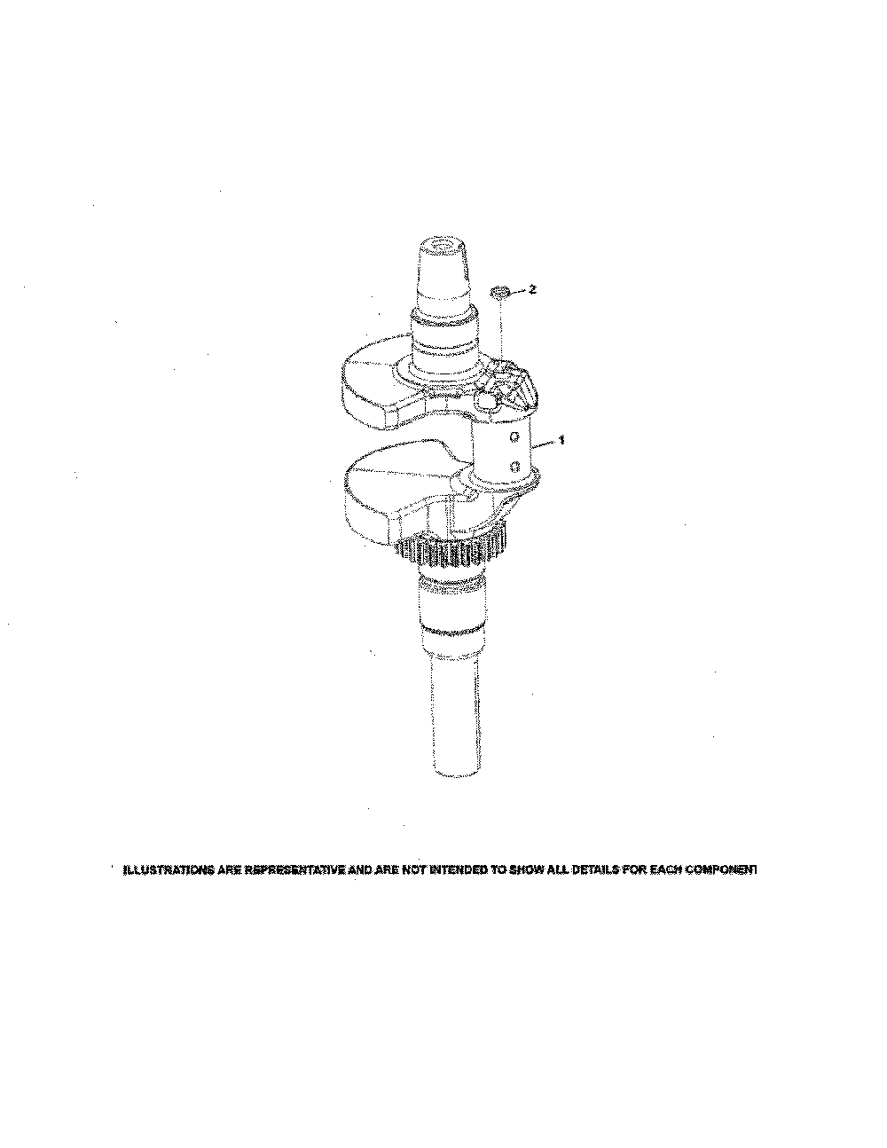 Crankshaft Diagram and Parts List for 96043027600  Husqvarna Lawn Tractor