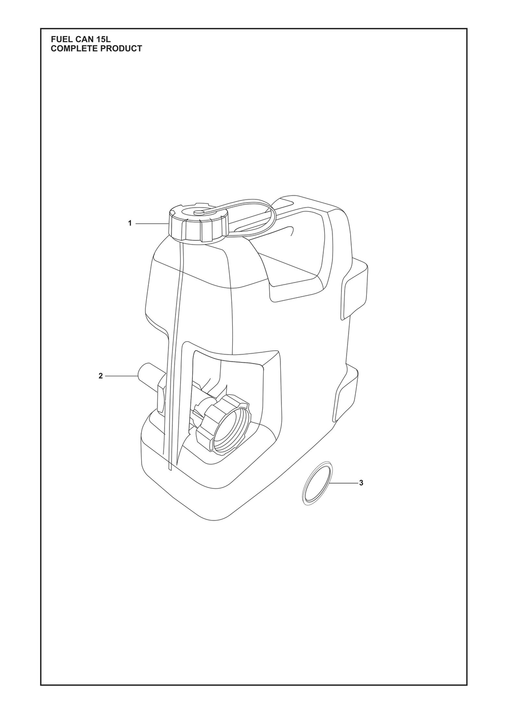 Complete Product Diagram and Parts List for FUELCAN15L  Husqvarna Lawn Tractor Accessories