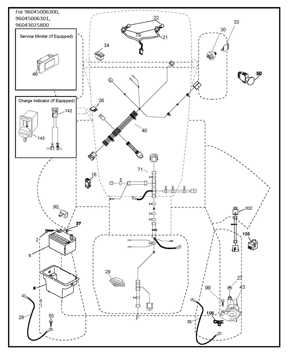 Electrical Diagram and Parts List for YTH24V48 2018 Husqvarna Lawn Tractor