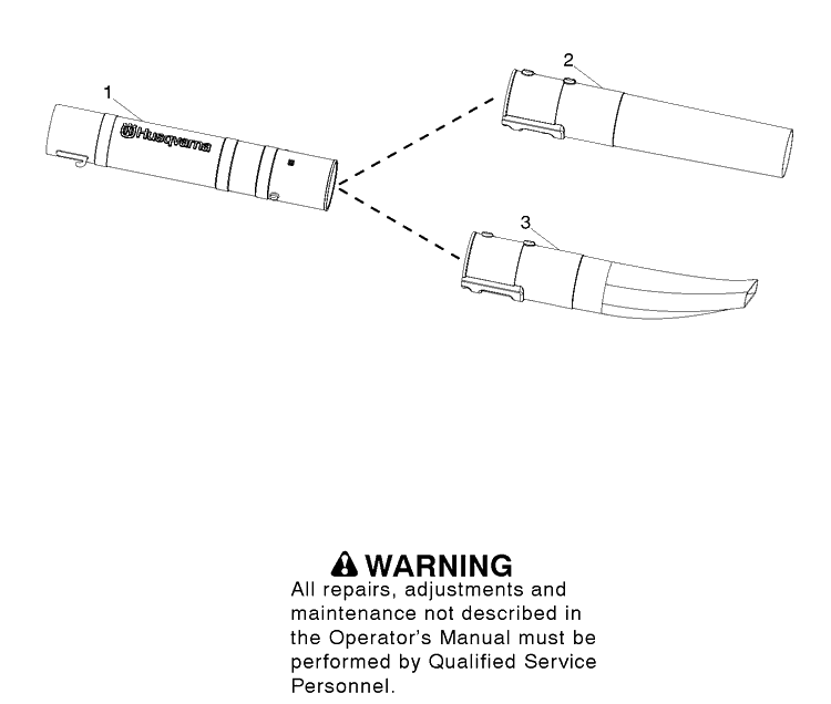 Tube Diagram and Parts List for 125B 2010-01 Husqvarna Leaf Blower / Vacuum