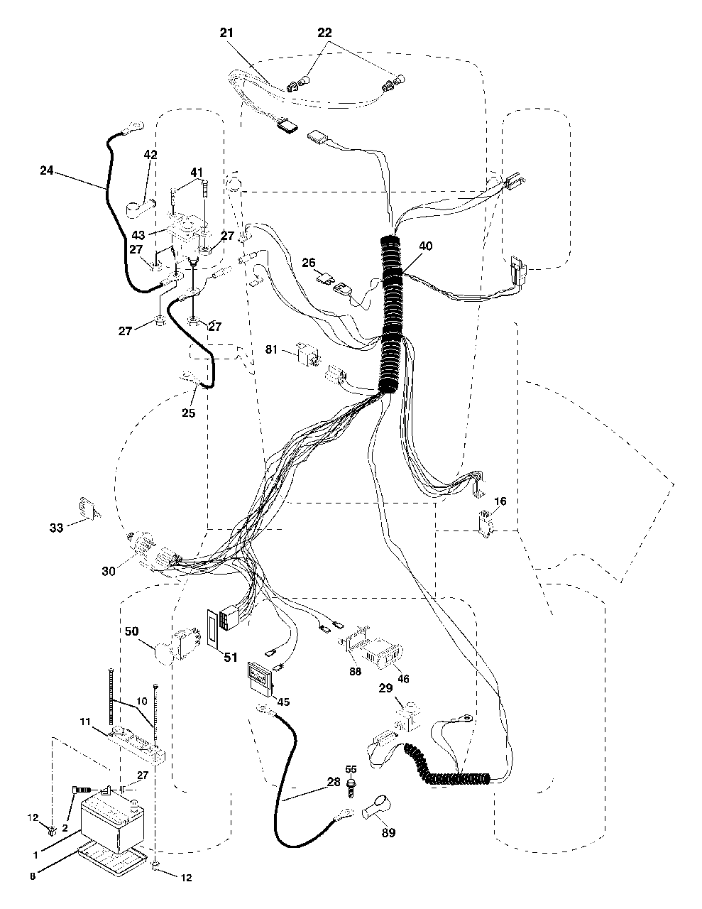 Electrical Diagram and Parts List for YTH1848XP (954567260-D)(2001-12) Husqvarna Lawn Tractor