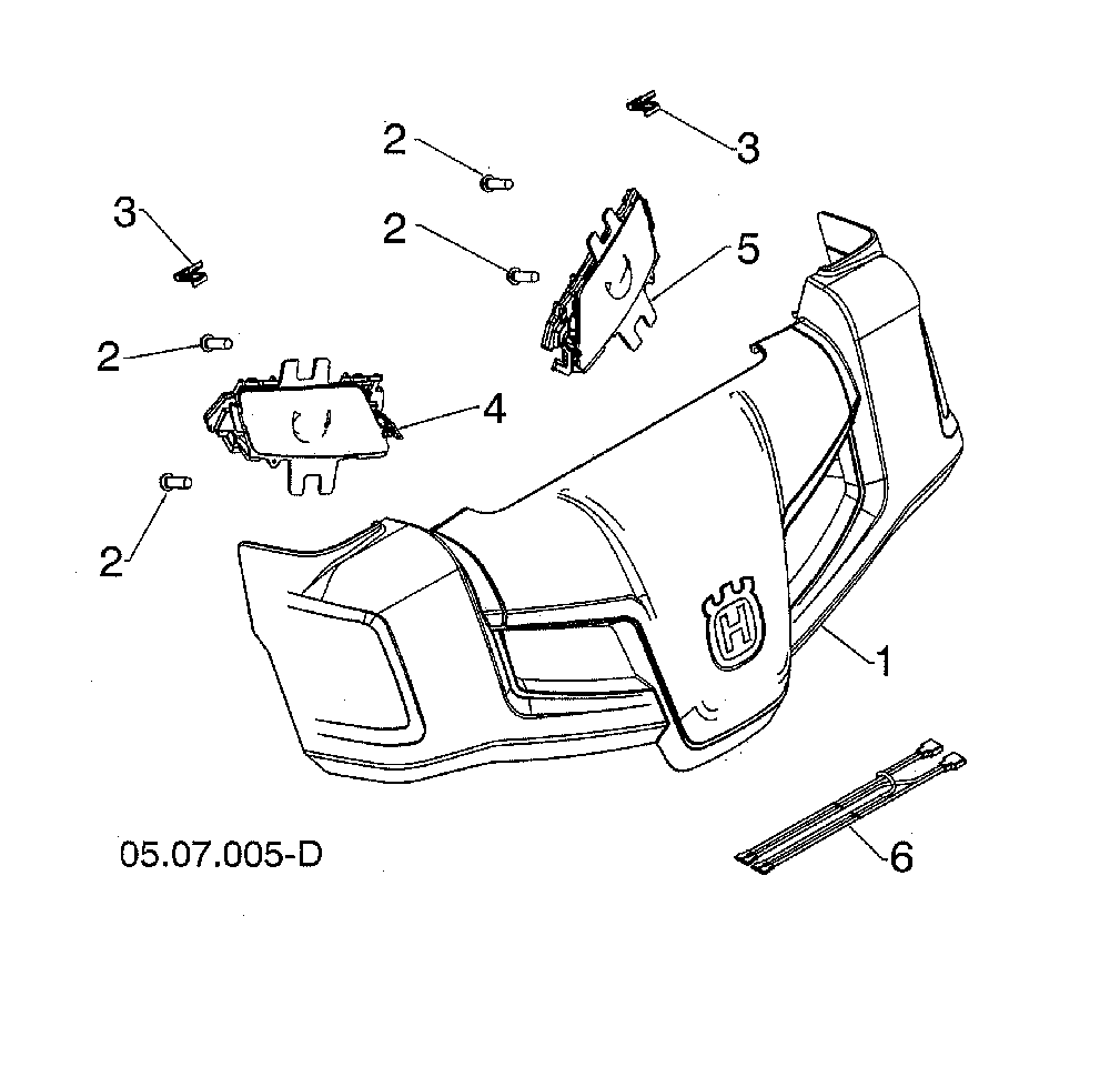 Console cover Diagram and Parts List for 96193009703  Husqvarna Snow Blower