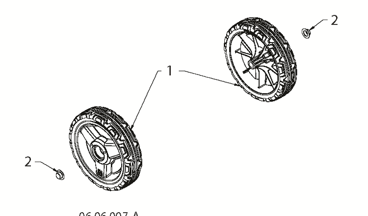 Wheels And Tires Diagram and Parts List for ST121E (96183000102)(2012-09) Husqvarna Snow Blower