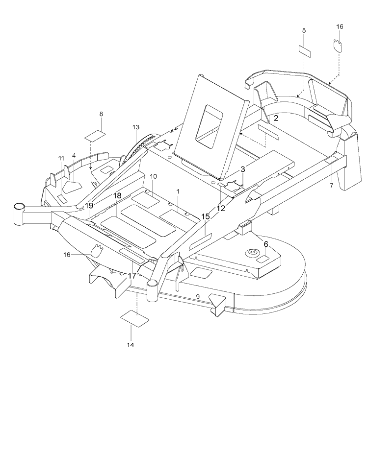 Decals Diagram and Parts List for MZ6128ZT (96661310101)(2014-10) Husqvarna Lawn Mower