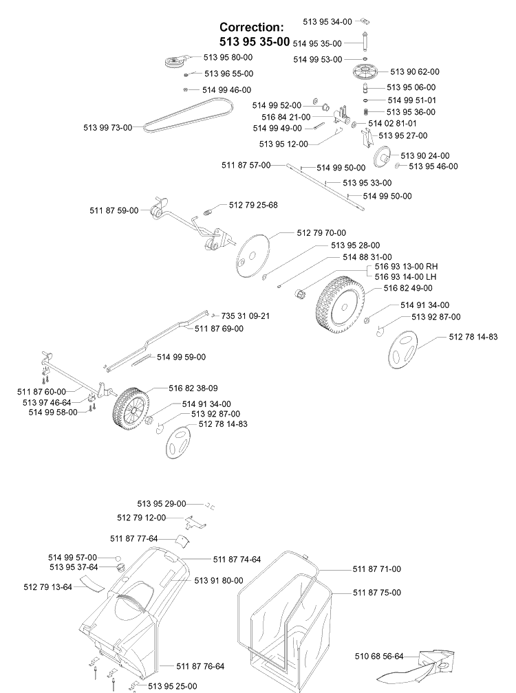 Wheels And Tires 3 Diagram and Parts List for 49 ROYAL Husqvarna Lawn Mower
