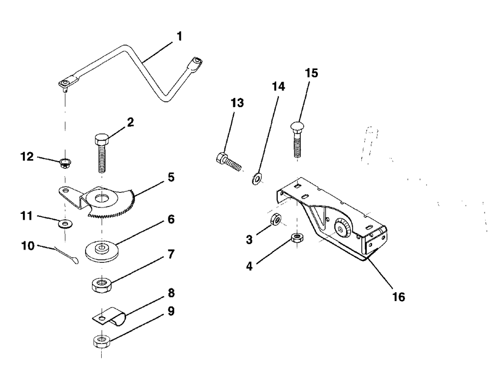 Sector Gear/Axle Support Diagram and Parts List for LR121 (954140001-A)(1997-12) Husqvarna Lawn Tractor