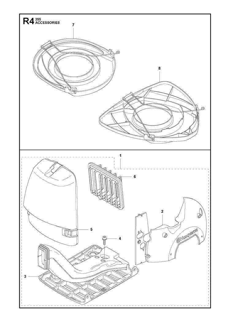 Accessories 2 Diagram and Parts List for 355FXT  Husqvarna Brush Cutter