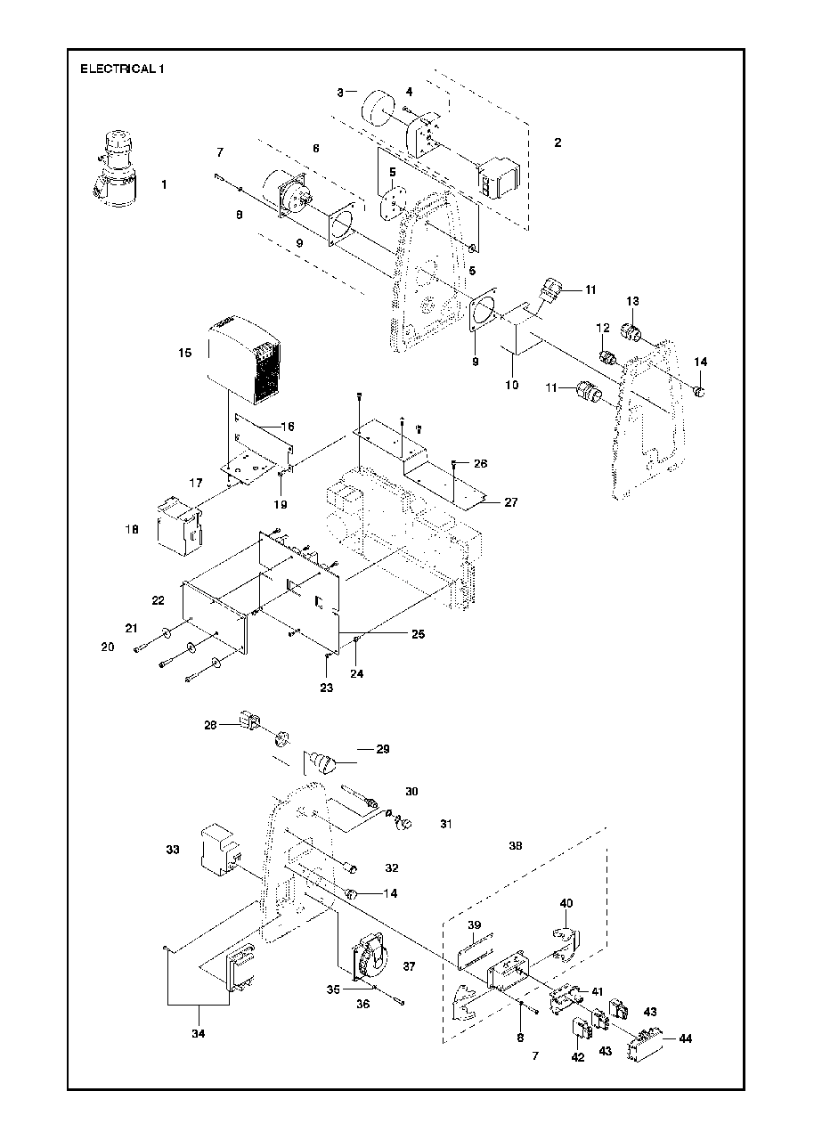 Electrical Diagram and Parts List for PP480 (20134402530 & Above)(2013-11) Husqvarna Miscellaneous