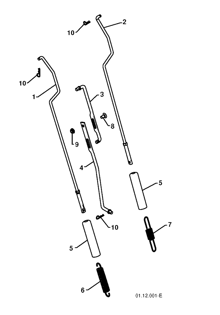 Handle 2 Diagram and Parts List for 5524ST (96191001612)(2012-08) Husqvarna Snow Blower