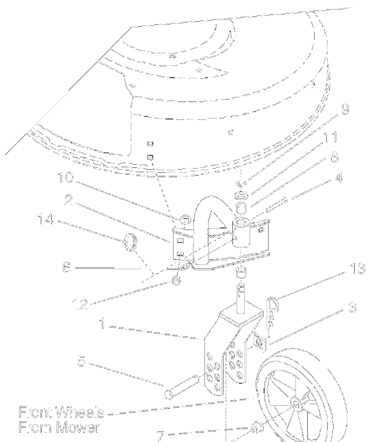Swivel Wheel Accessory Kit Diagram and Parts List for 580 1999-12 Husqvarna Lawn Tractor Accessories