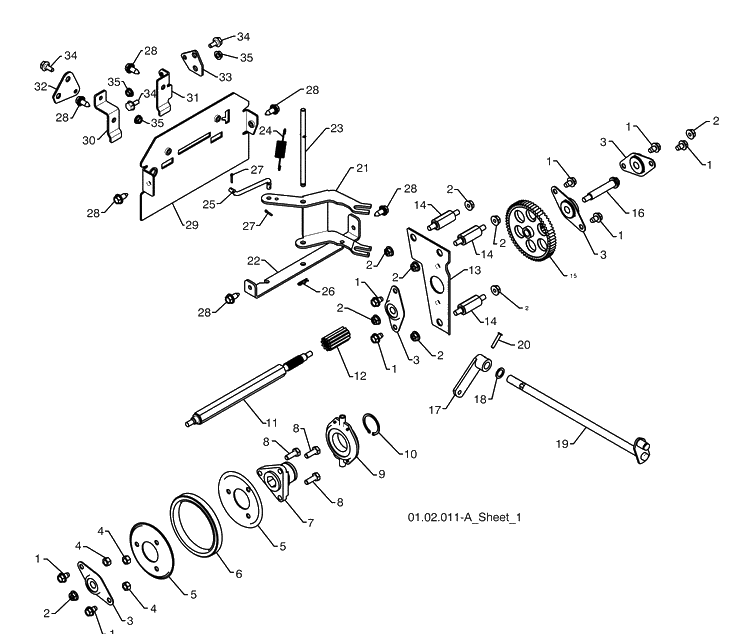 Drive - A Diagram and Parts List for 924SB (96193004500)(2009-06) Husqvarna Snow Blower