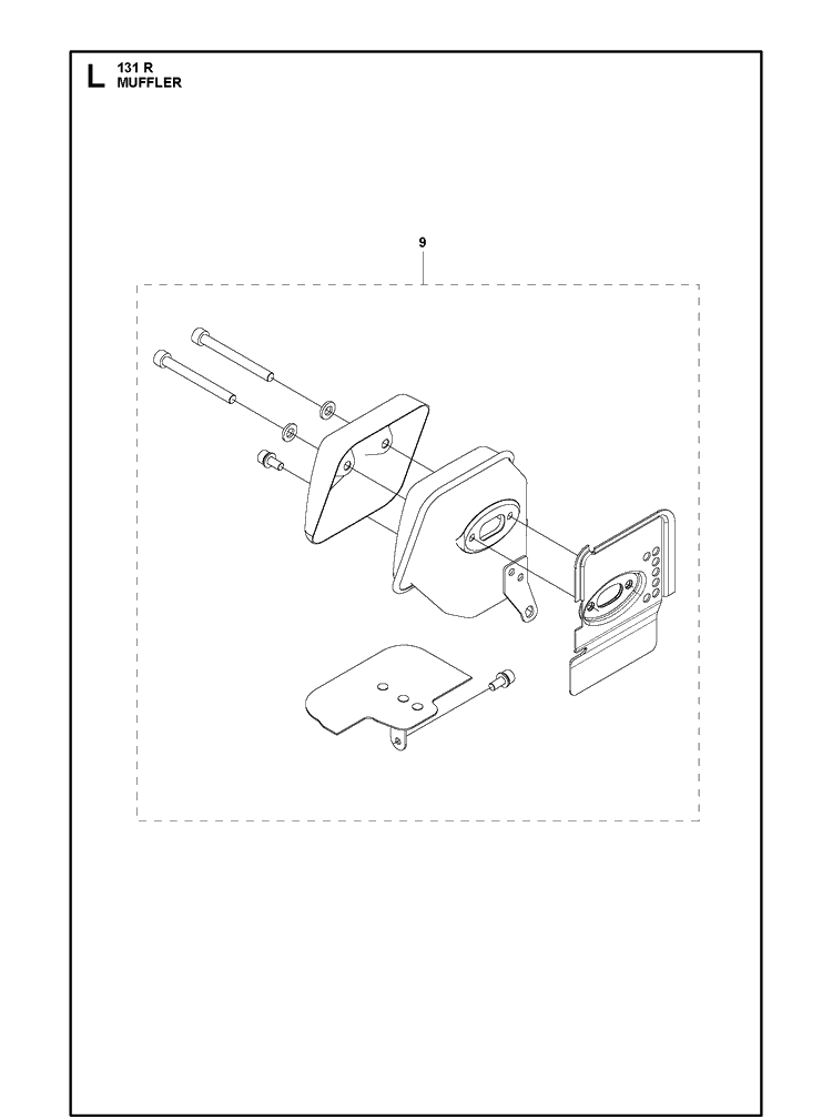 Muffler Diagram and Parts List for 131R (967843002)(2020-06) Husqvarna Edger
