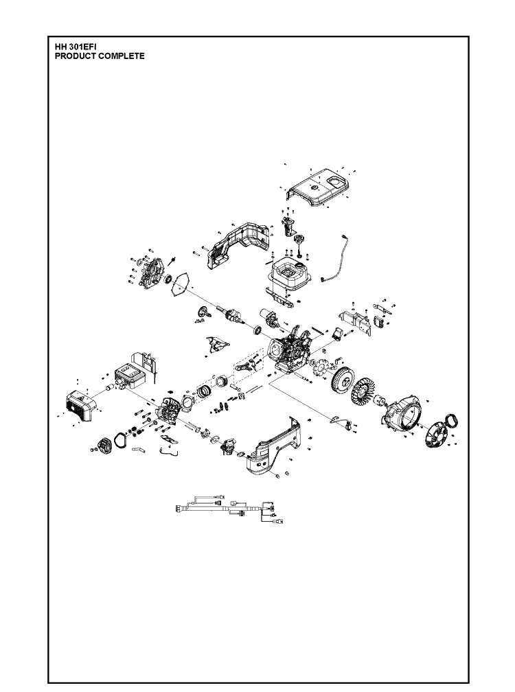 Product Complete Diagram and Parts List for 598610301 2021-07 Husqvarna Engine