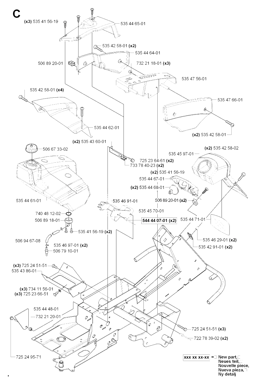 Cover Diagram and Parts List for R18PRO (953521901)(2007-03) Husqvarna Lawn Tractor