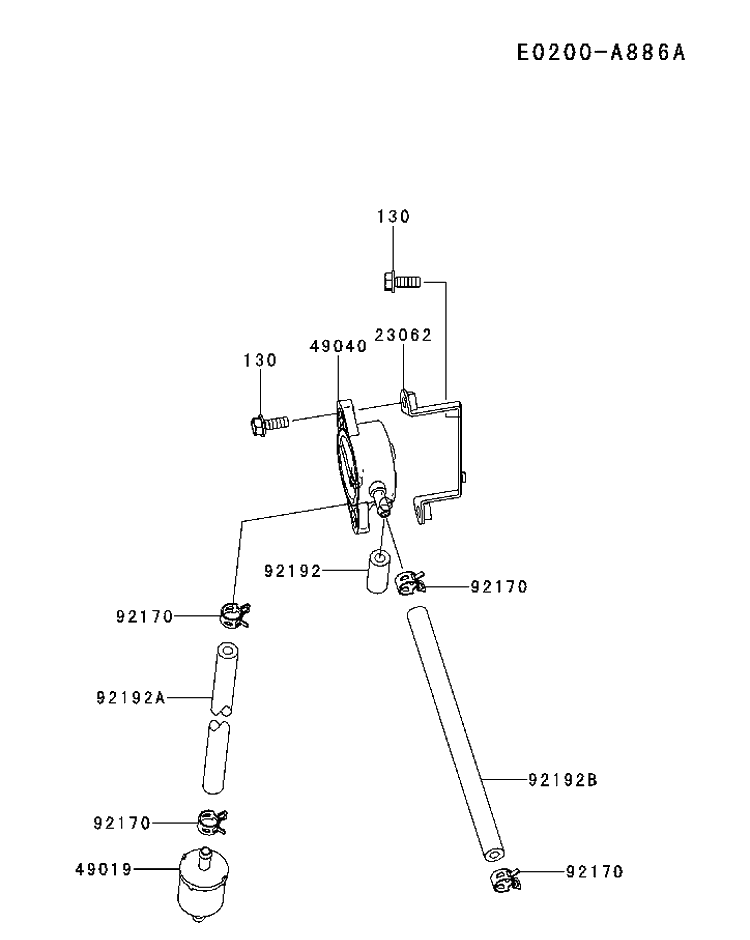 Fuel Valve Diagram and Parts List for FX751V-FS00 2017-09 Husqvarna Engine