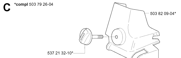 Air Filter Cover Diagram and Parts List for 334T 20060100001-20063600000 Husqvarna Chainsaw