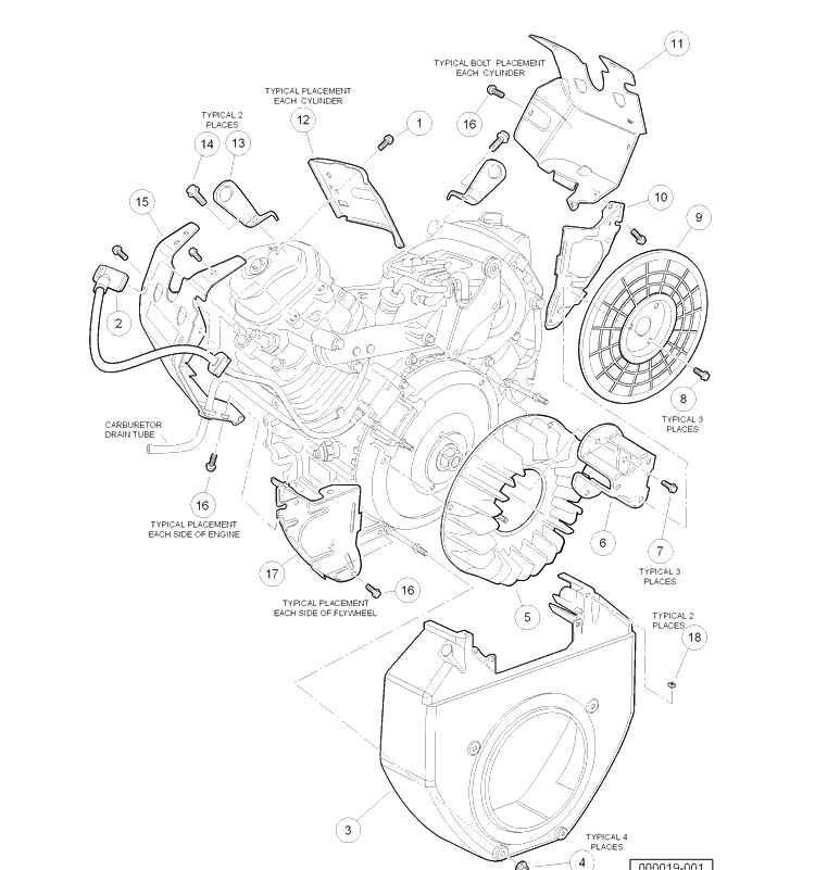 Shrouds And Brackets 1 Diagram and Parts List for HUV4421GXP 2006-11 Husqvarna Lawn Tractor