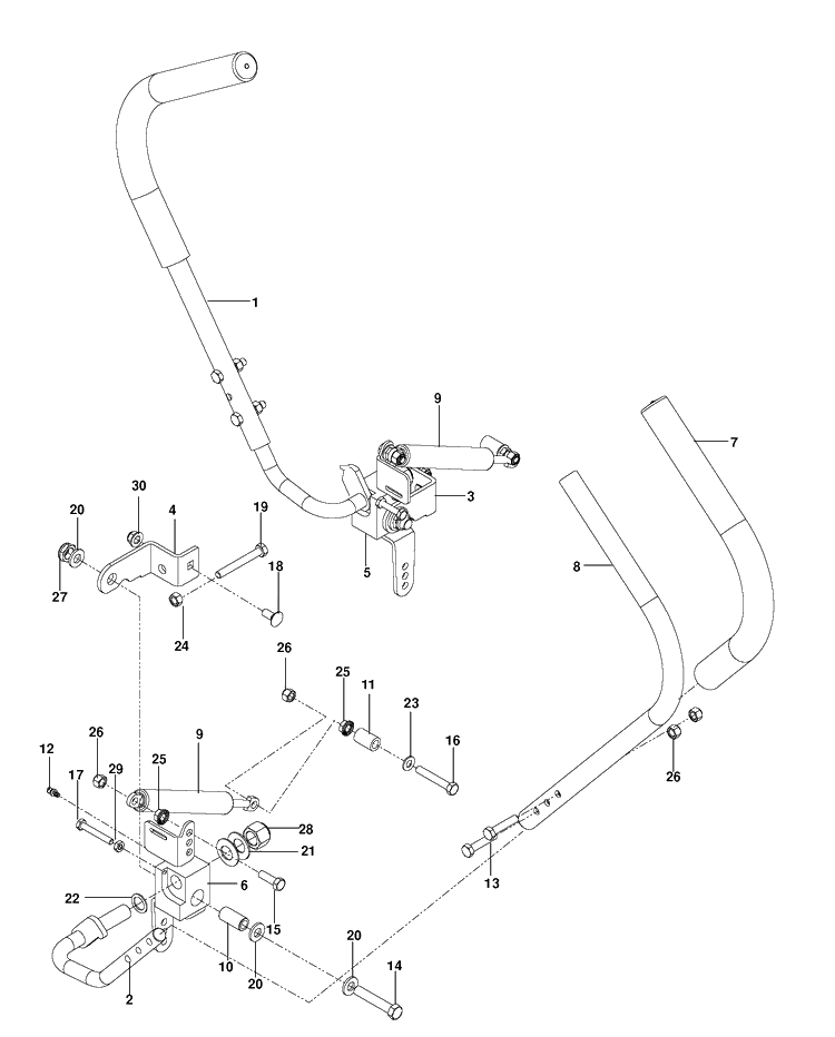 Steering Diagram and Parts List for RZ4219 (966809002)(2013-10) Husqvarna Lawn Mower