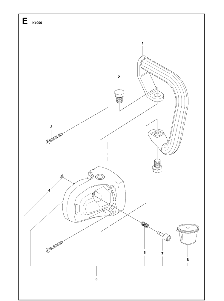 Gear Housing Diagram and Parts List for K4000 2018-03 Husqvarna Lawn Tractor Accessories